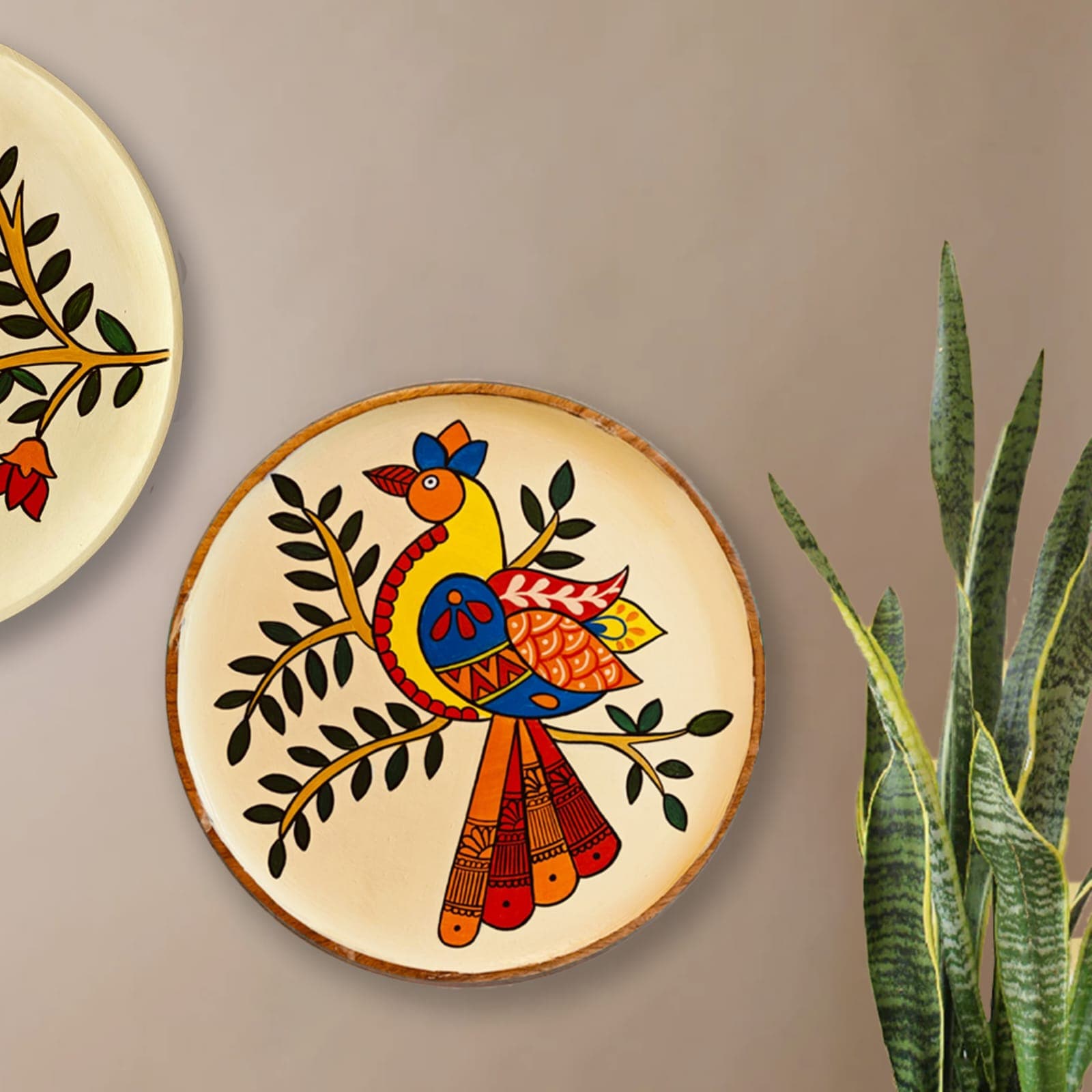 Folk Art Bird Plate