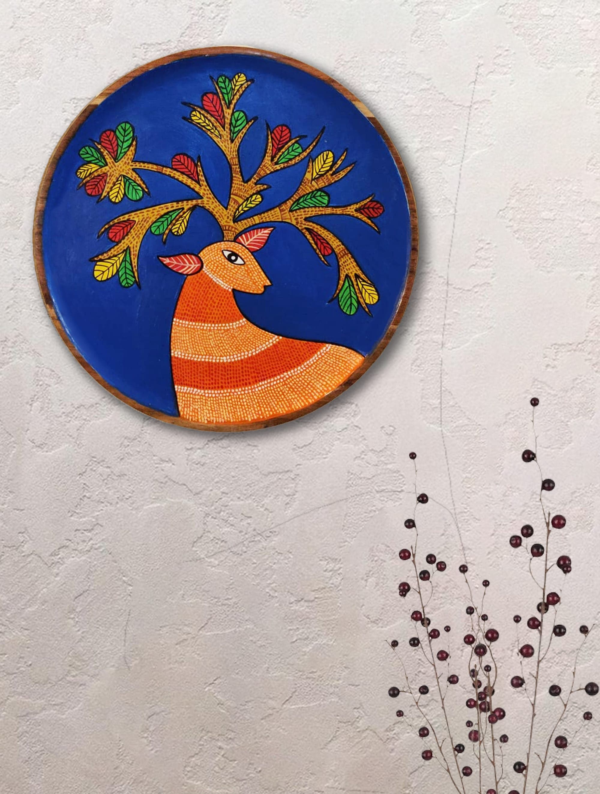 Deer with Tree Wall plate